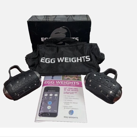 Egg Weights Cardio Max 1.5LB Each Handheld Weight - Set of 2 - Black - NEW - Picture 1 of 5